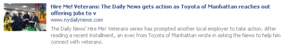 Toyota of Manhattan in the New York Daily News 03/15/12